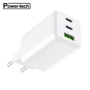 מטען קיר ראש מיני PT365 Type C/USB 65W - לבן