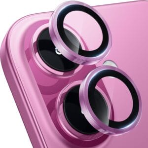 מגן לעדשת מצלמה ל-IP16/16Plus-ורוד