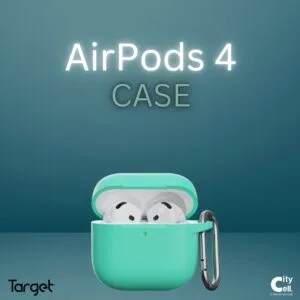 כיסוי סיליקון Target ל-AirPods 4 עם שאקל