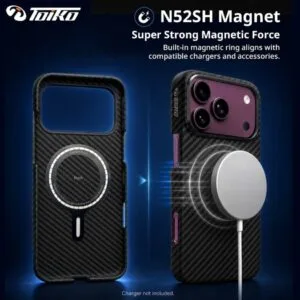 כיסוי מגנטי Toiko Carbon X Pro לאייפון 18 Pro Max – שחור