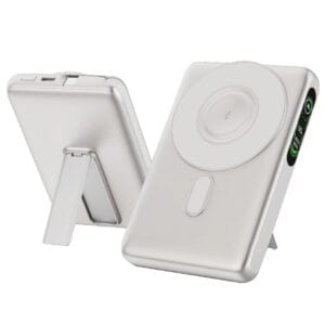 סוללת גיבוי אלחוטית ENERGY MSPD10K 10000mAh MagSafe עם מעמד – לבן