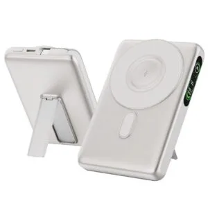 סוללת גיבוי אלחוטית ENERGY MSPD10K 10000mAh MagSafe עם מעמד – לבן