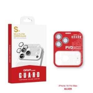 מגן מצלמה GRIP GUARD PVD לאייפון 18 Pro Max – כסף