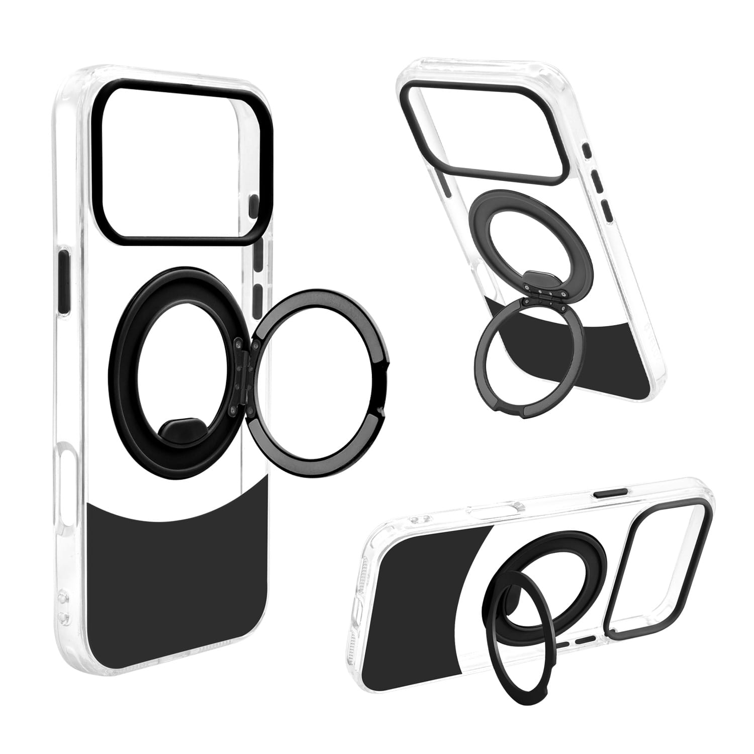 ⁦מגן מט Velox MagRing IP17Pro- שקוף/שחור⁩ – תמונה ⁦11⁩