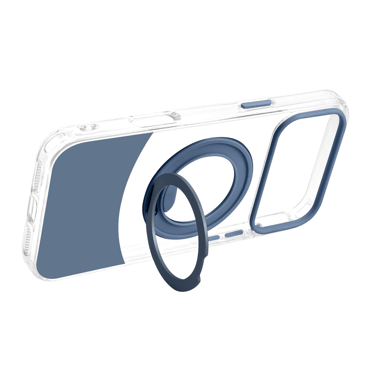 ⁦מגן מט Velox MagRing IP17Pro- שקוף/כחול⁩ – תמונה ⁦12⁩