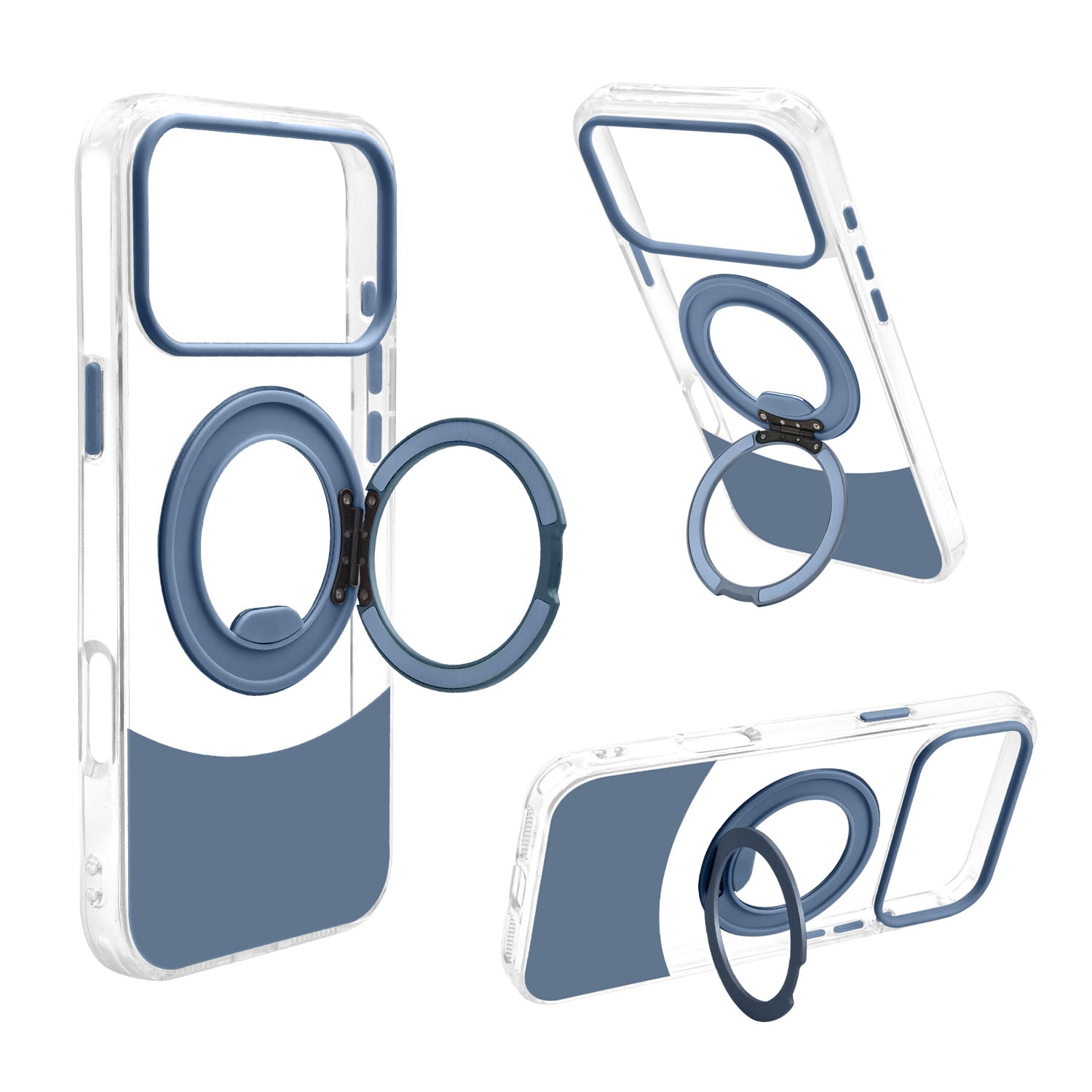 ⁦מגן מט Velox MagRing IP17Pro- שקוף/כחול⁩ – תמונה ⁦11⁩
