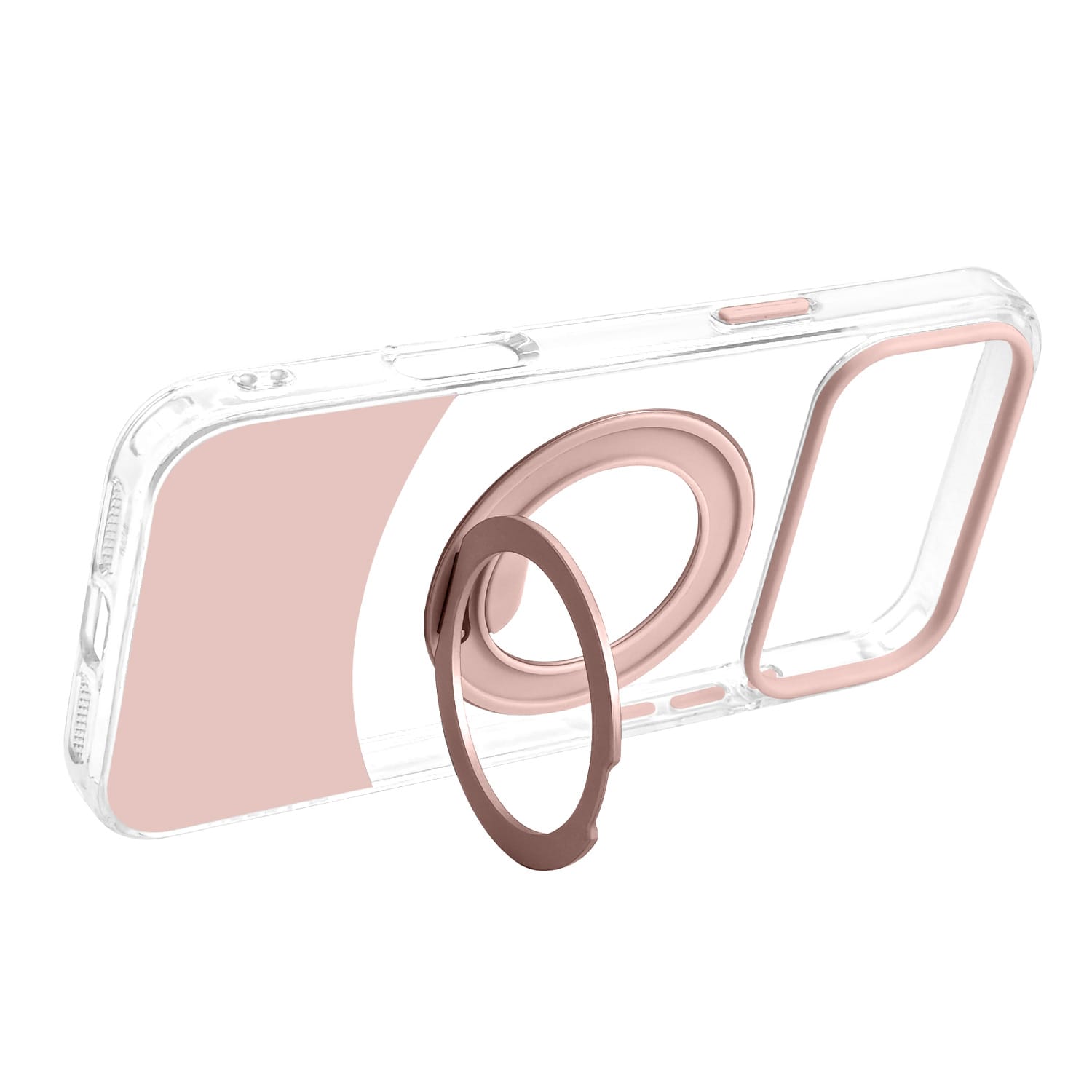 ⁦מגן מט Velox MagRing IP17Pro- שקוף/ורוד⁩ – תמונה ⁦8⁩