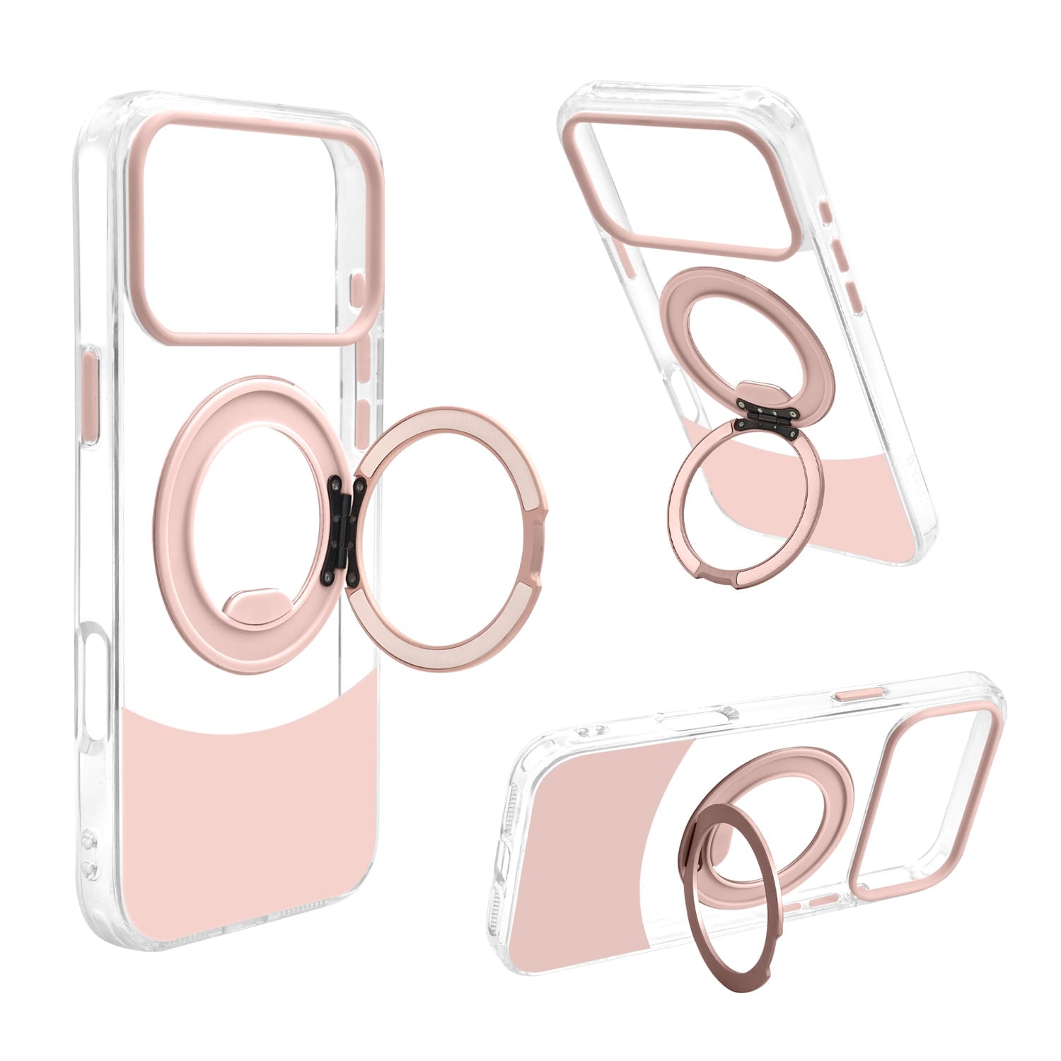 ⁦מגן מט Velox MagRing IP17Pro- שקוף/ורוד⁩ – תמונה ⁦11⁩