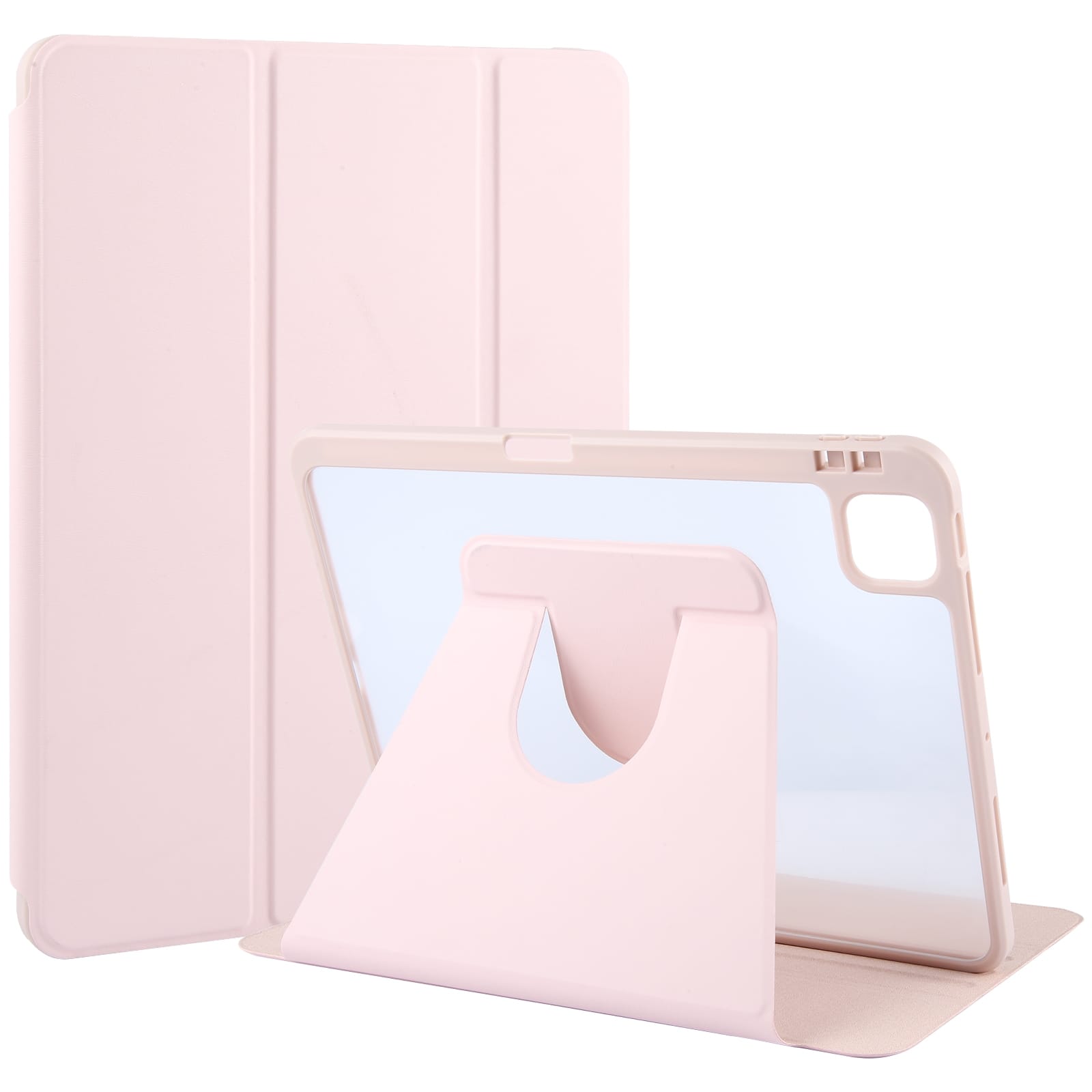 ⁦נרתיק פרימיום 360 iPad Air5/11Pro/Air11 2024 - שקוף/ורוד⁩ – תמונה ⁦4⁩