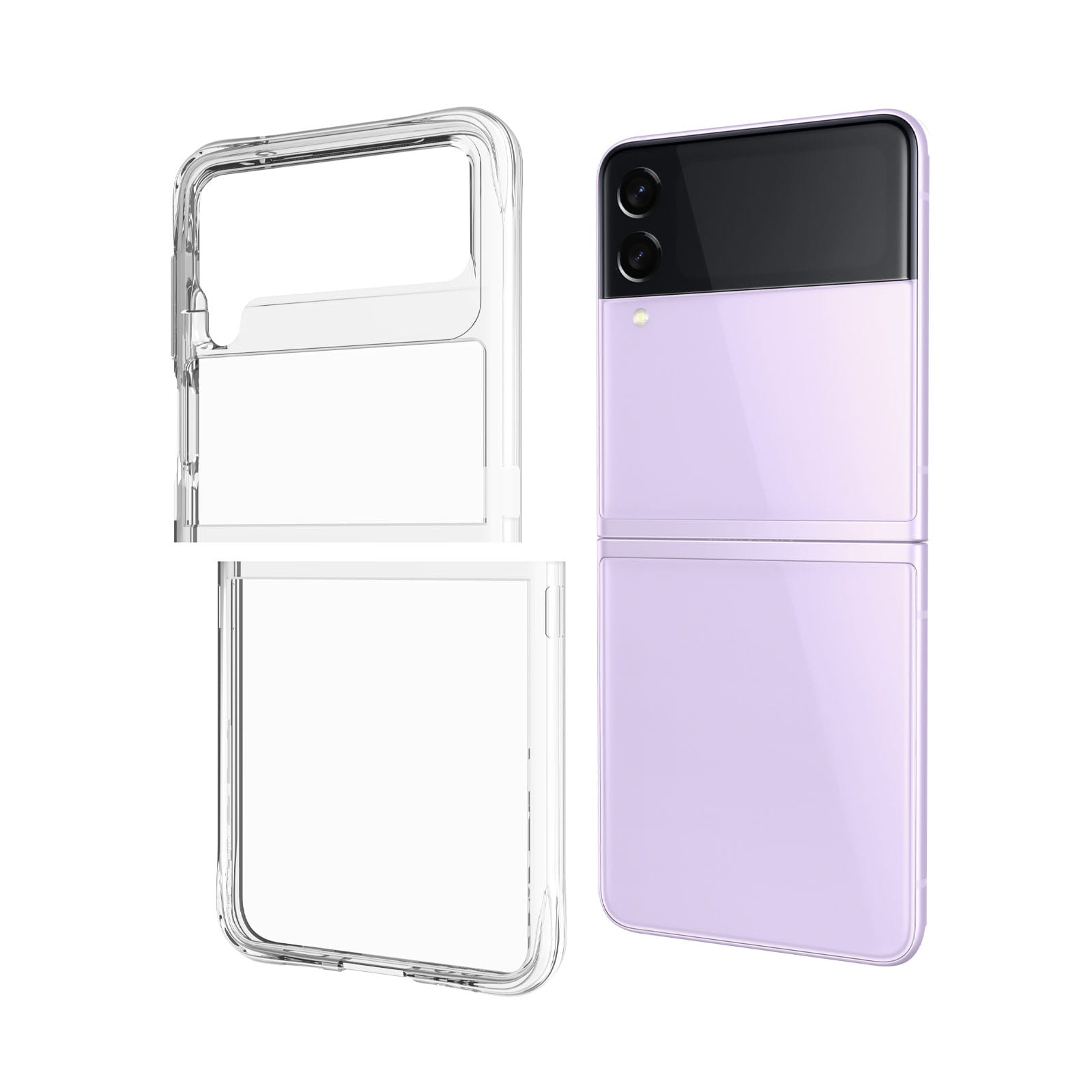 ⁦מגן שקוף גב קשיח Samsung Galaxy Flip 3⁩ – תמונה ⁦8⁩