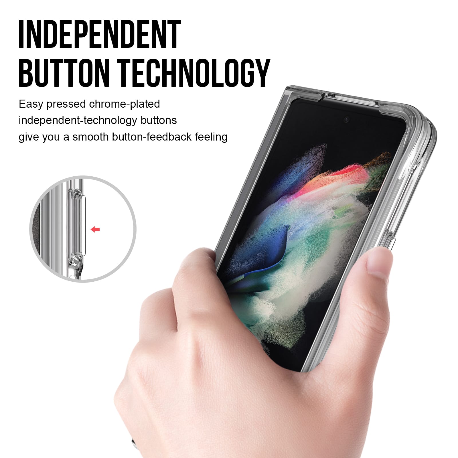 ⁦מגן שקוף גב קשיח Samsung Galaxy Fold 3⁩ – תמונה ⁦3⁩