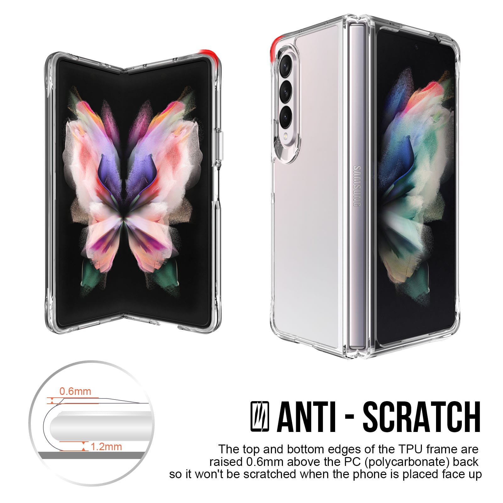⁦מגן שקוף גב קשיח Samsung Galaxy Fold 3⁩ – תמונה ⁦5⁩